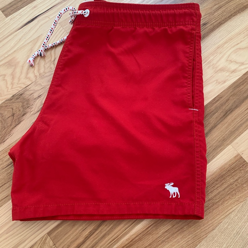 Abercrombie and Fitch men swim shorts red size XL